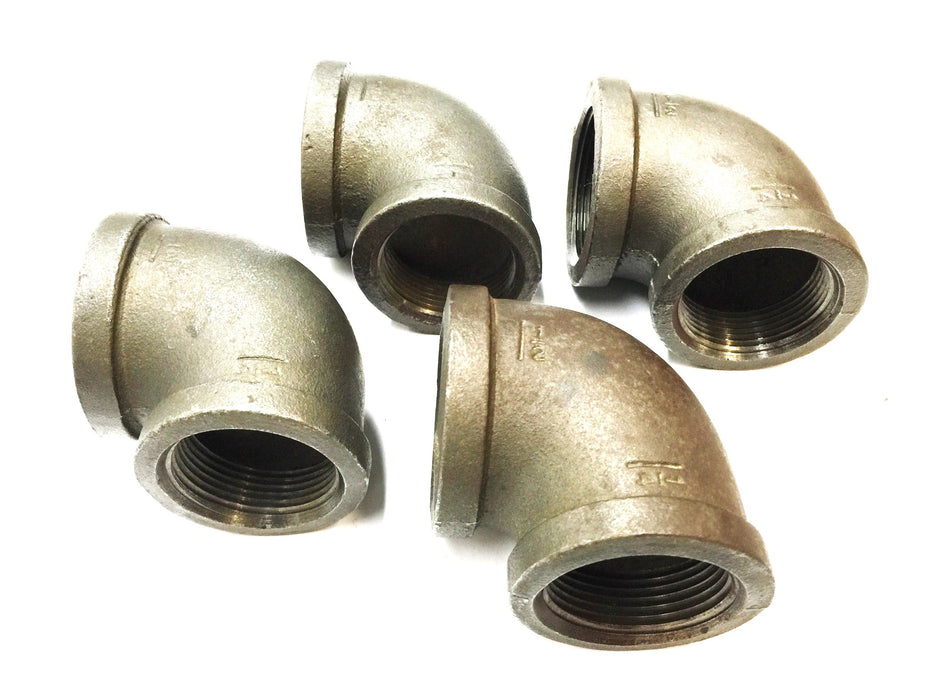 UNBRANDED 1-1/4" x 1-1/2" Iron Elbow 90 Degree [Lot of 4] NOS