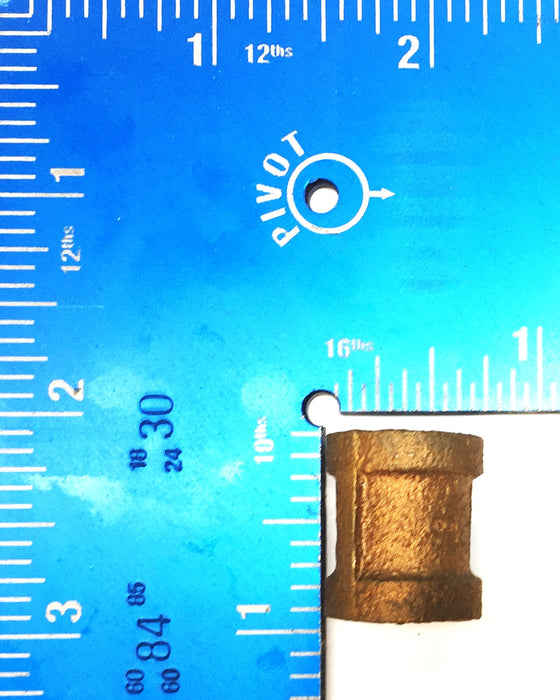 UNBRANDED 1/8" Brass Coupling [Lot of 4] NOS