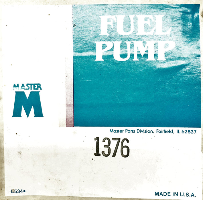 Master Mechanical Fuel Pump 1376 NOS