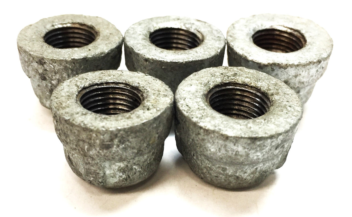 UNBRANDED 1/8" Round Top Galvanized Cap [Lot of 5] NOS