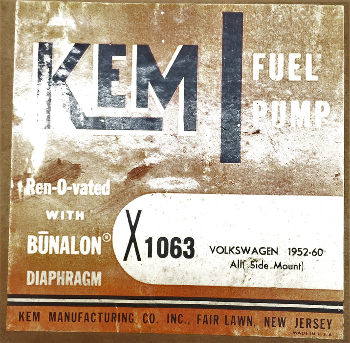 Kem Fuel Pump 1063 NOS