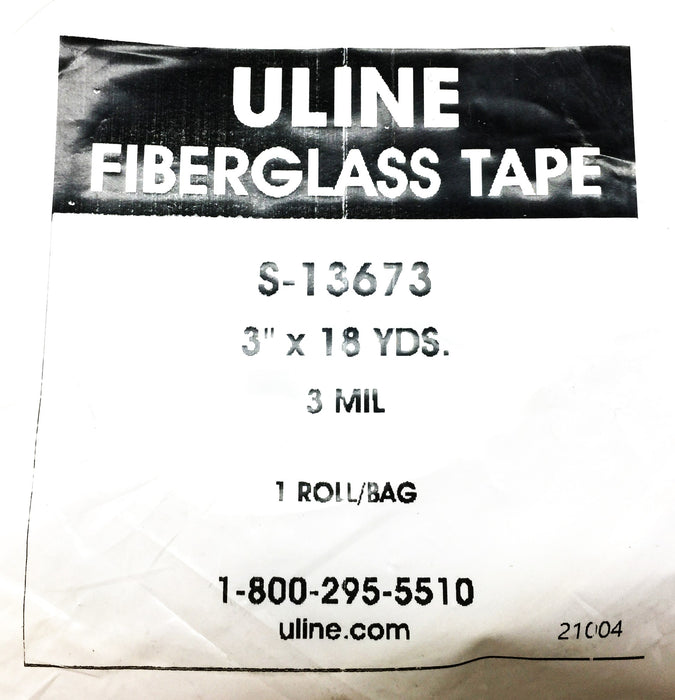 ULINE 3" x 18YDS. 3-MIL Fiberglass Tape Coated with Teflon S-13673 NOS