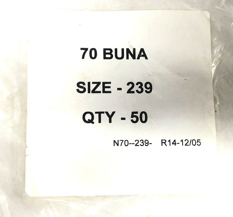 Buna 70 O-Ring Size 239 [Lot of 6] NOS