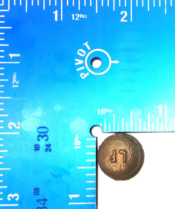 UNBRANDED 3/8" Round Top Brass Cap [Lot of 5] NOS