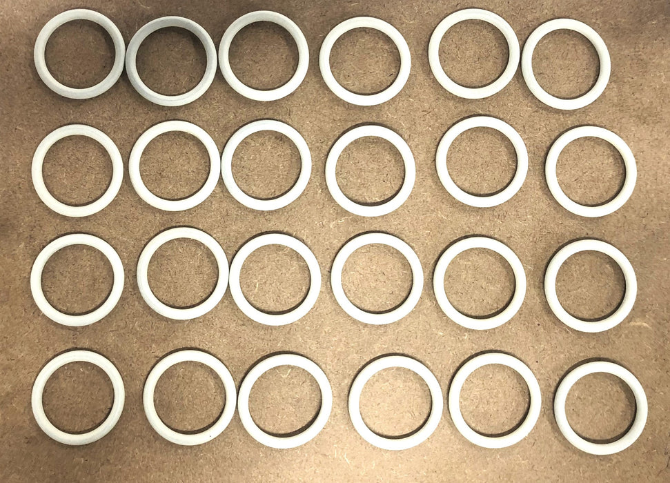 Hinds-Bock 1/8  Inch DIA 1-1/4 Inch OD White O-Ring 214 [Lot of 24] NOS