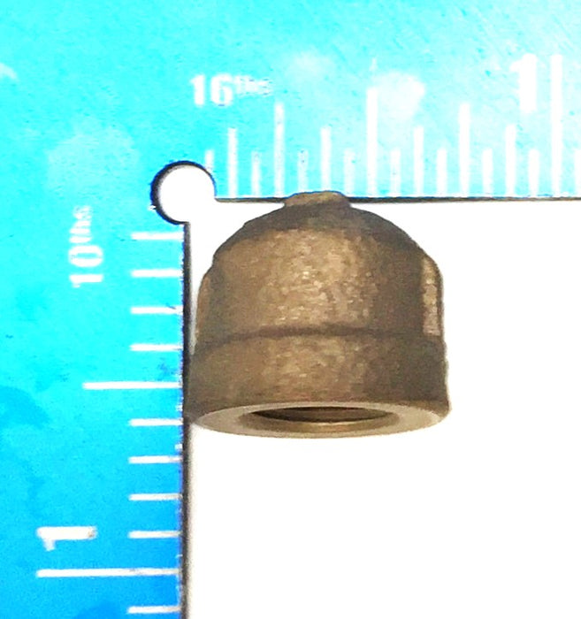UNBRANDED 3/8" Round Top Brass Cap [Lot of 5] NOS