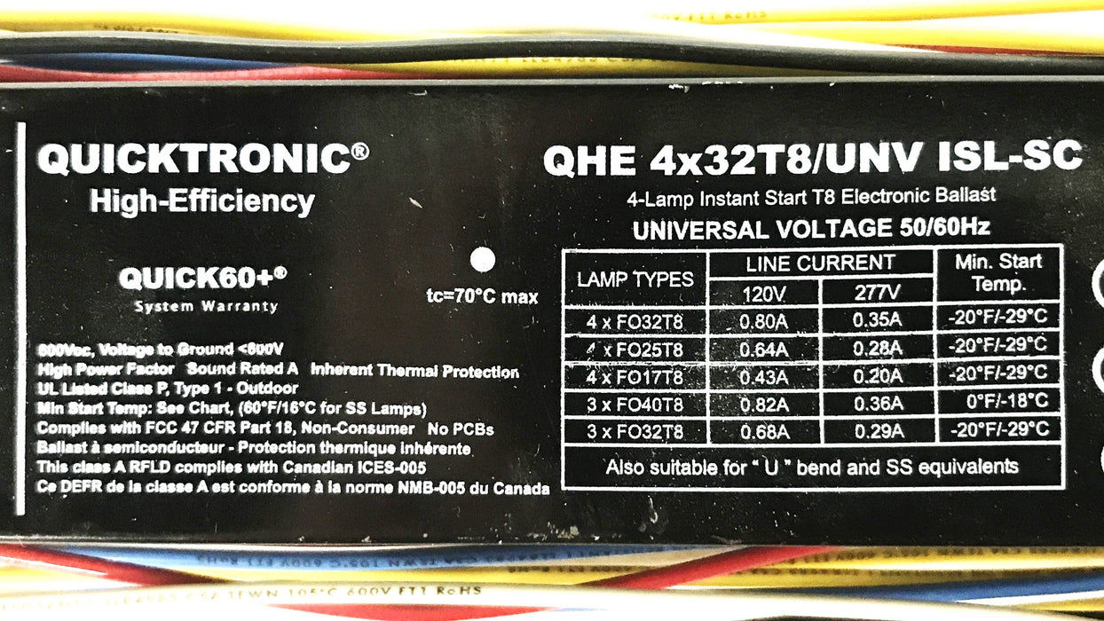 Sylvania Quicktronic Fluorescent Lamp Ballast QHE-4x32T8/UNV [Lot of 2] NOS