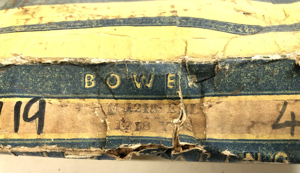 Bower Cylindrical Roller Bearing With Dowel Hole M1218EHL (M1218EH) NOS