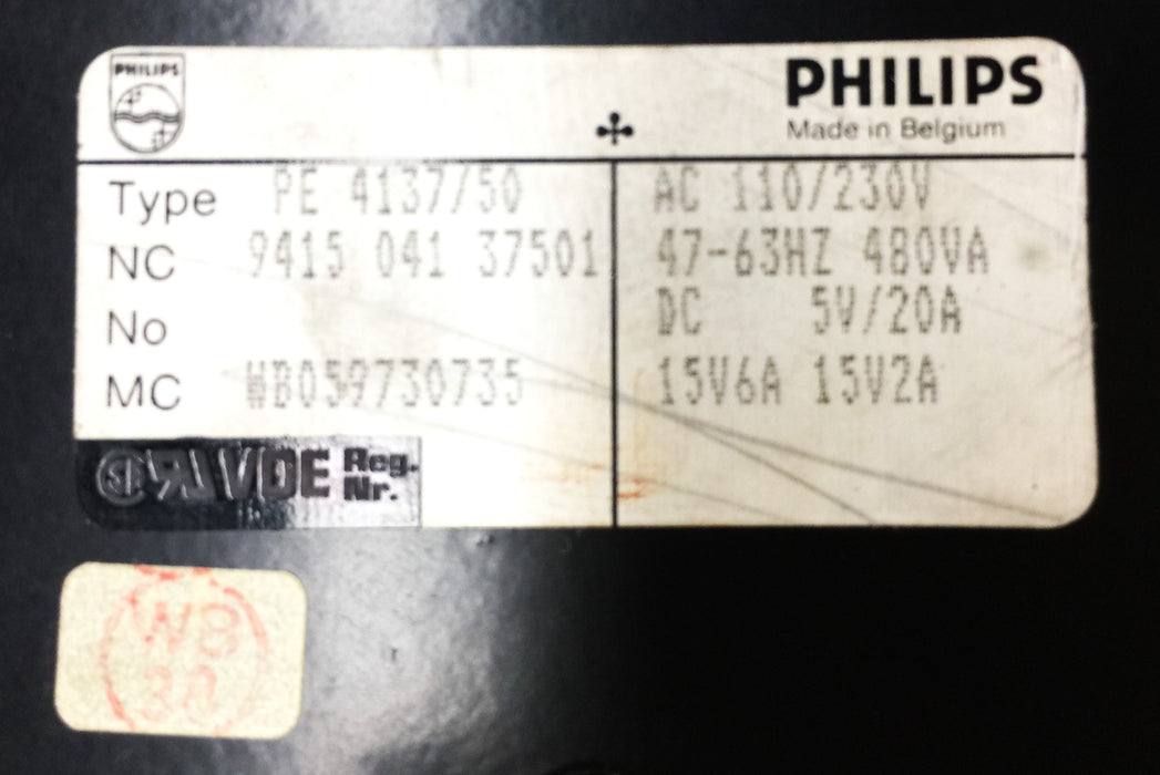 Philips AC110/230V Power Supply PE4137/50 NOS