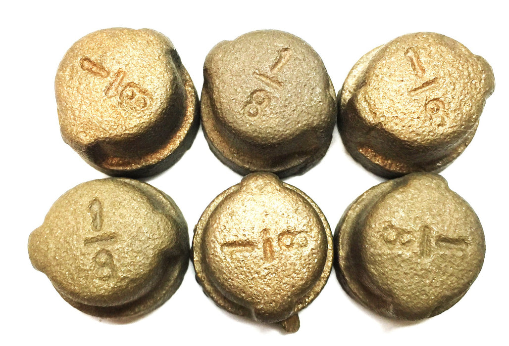 UNBRANDED 1/8" Flat Top Brass Cap [Lot of 6] NOS