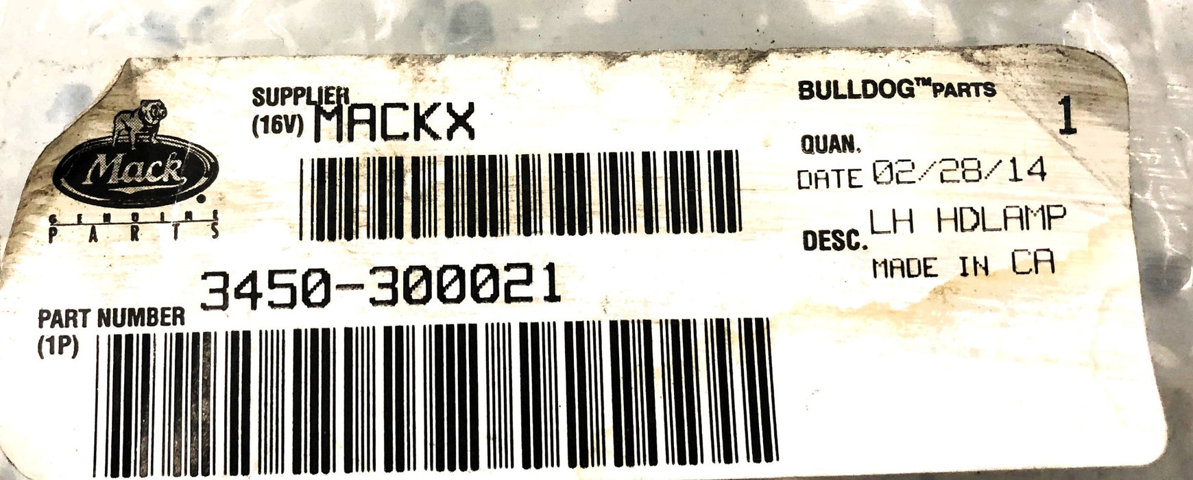 Mack L/H Headlamp Carrier 3450-300021 NOS