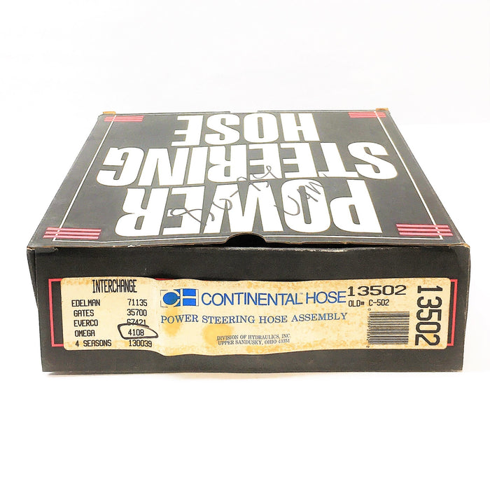 Continental Power Steering Pressure Line Hose 13502 NOS