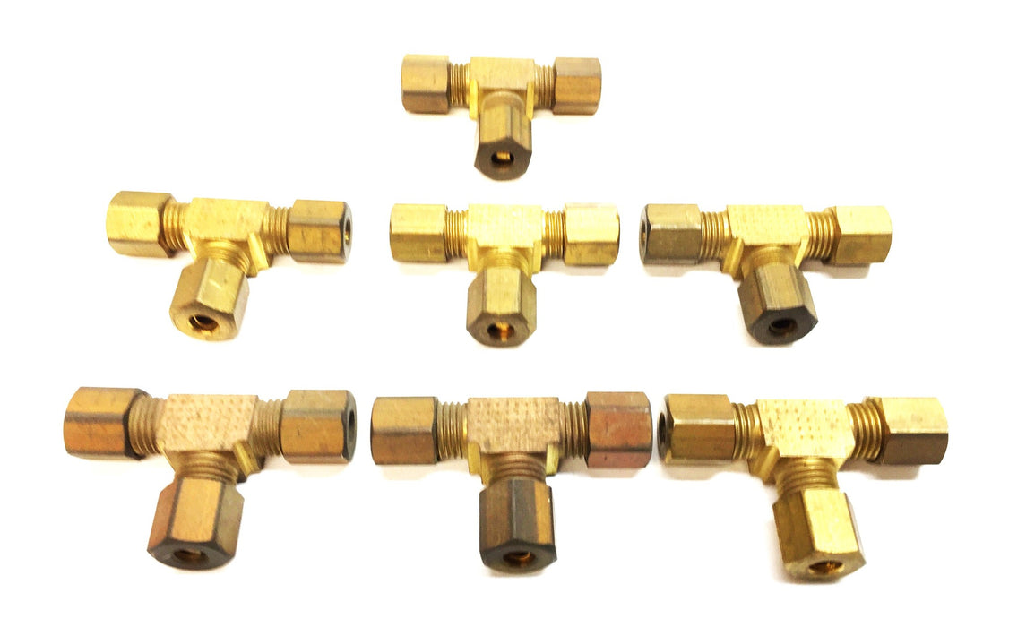 UNBRANDED 3/16" Brass Compression Fitting [Lot of 7] NOS
