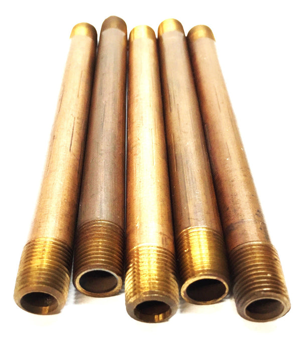 UNBRANDED 1/8" x 4-1/2" Brass Nipple [Lot of 5] NOS