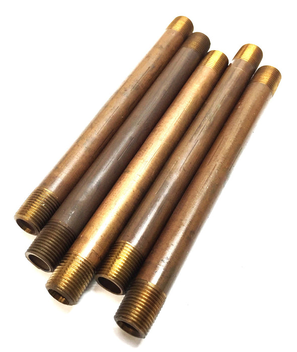 UNBRANDED 1/8" x 4-1/2" Brass Nipple [Lot of 5] NOS