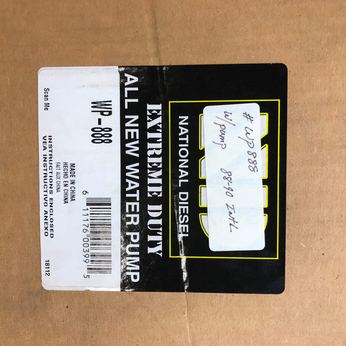National Diesel Water Pump Assembly WP-888 NOS