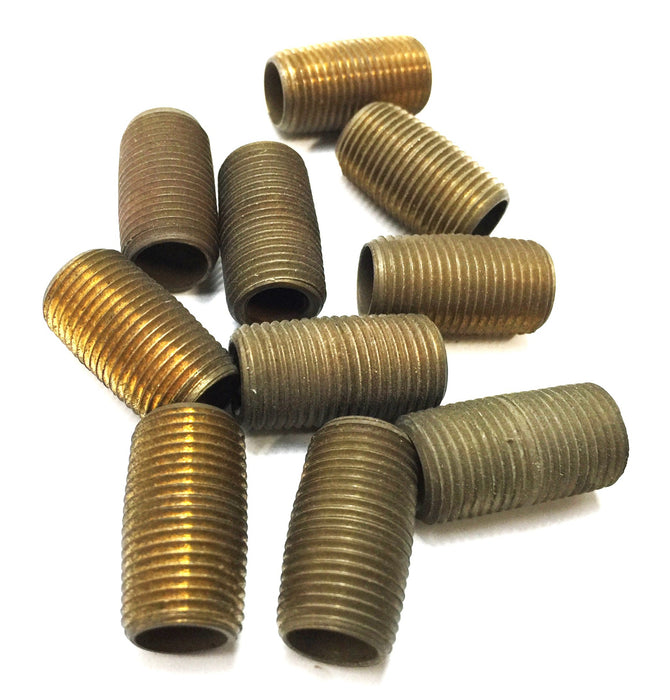UNBRANDED 1/8" Brass Nipple Close [Lot of 10] NOS