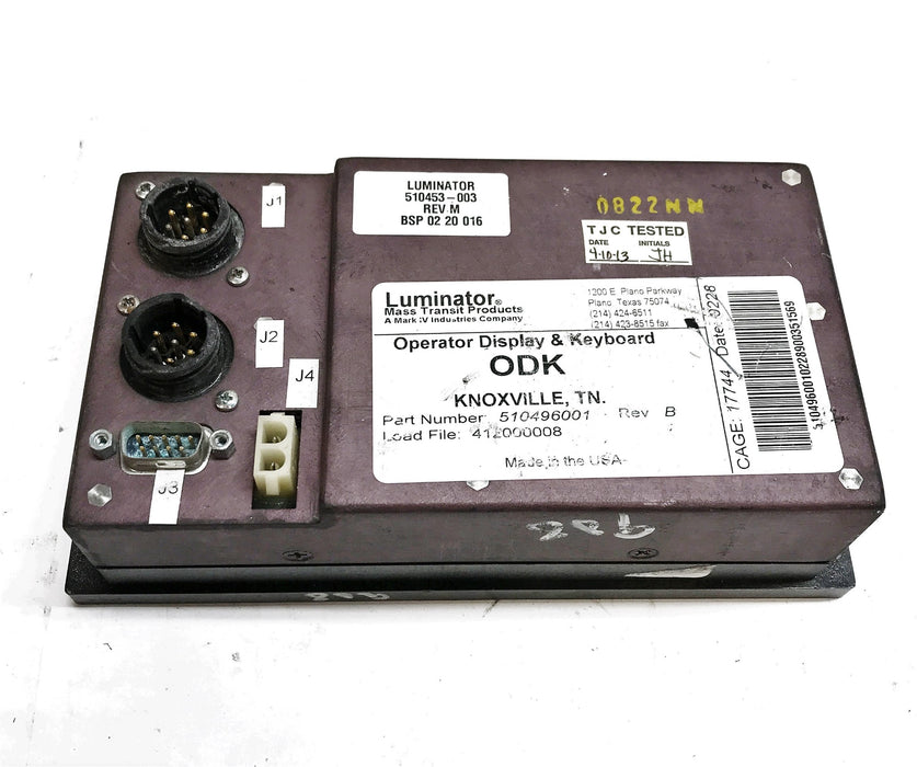 Luminator Operator Display & Keyboard 510453-003 (510496001) USED