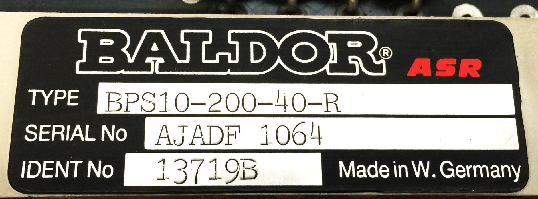 Baldor ASR BPS10 Servo Drive BPS10-200-40-R USED