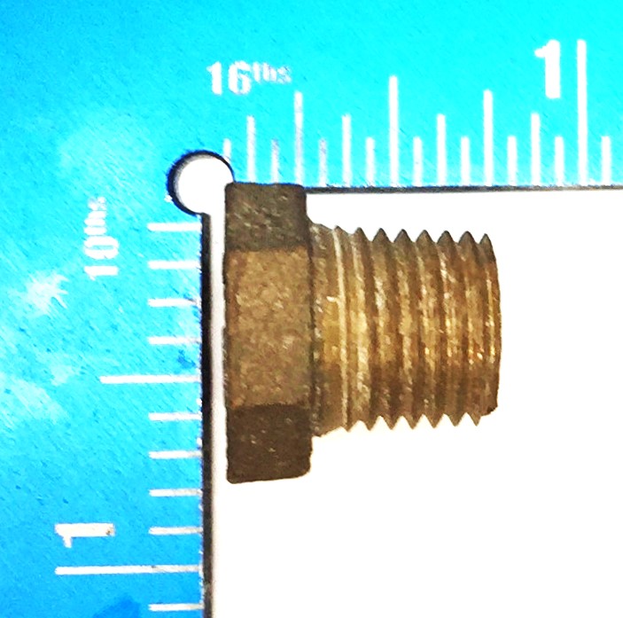 UNBRANDED 1/4" MNPT x 1/8" FNPT Brass Reducer Bushing Adapter [Lot of 10] NOS