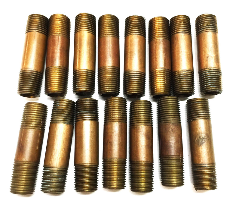 UNBRANDED 1/8" x 1-1/2" Brass Nipple [Lot of 15] NOS