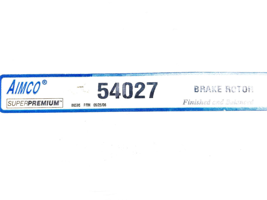 Aimco Premium Rear Brake Rotor 54027 NOS