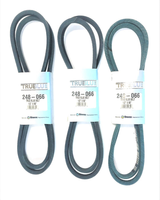 STENS TRUE BLUE BELT 1/2"x66" 248-066 [LOT OF 3] NOS