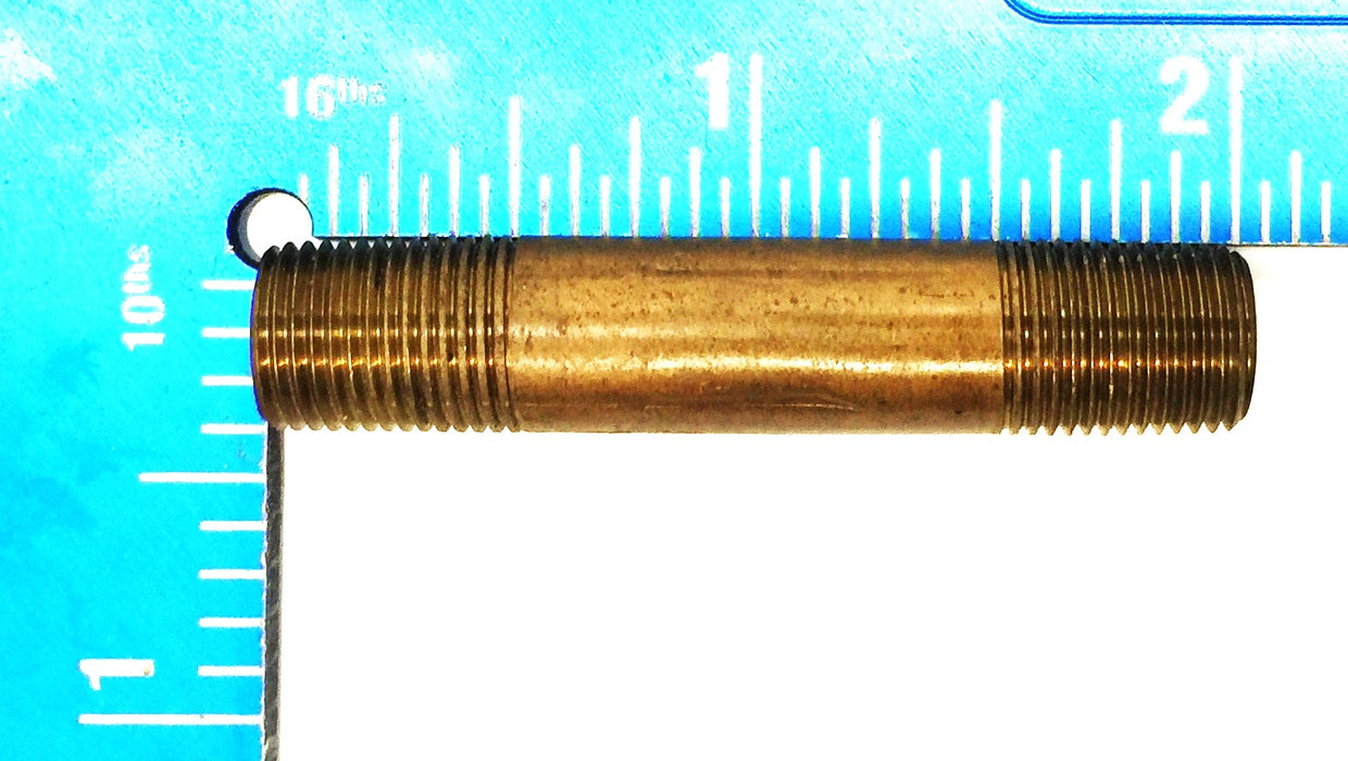 UNBRANDED 1/8" MNPT x 2” Long Red Brass Pipe Nipple [Lot of 7] NOS