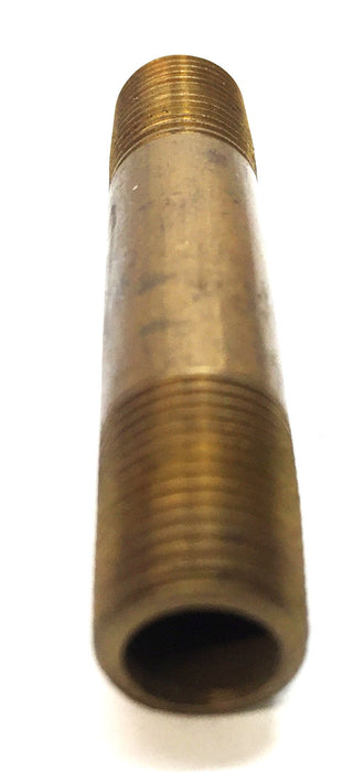 UNBRANDED 1/8" MNPT x 2” Long Red Brass Pipe Nipple [Lot of 7] NOS