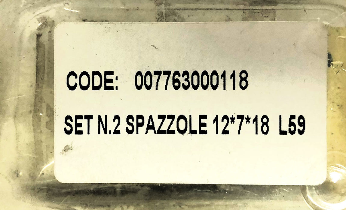 Unbranded Set N.2 Spazzole 12*7*18 L59 007763000118 NOS