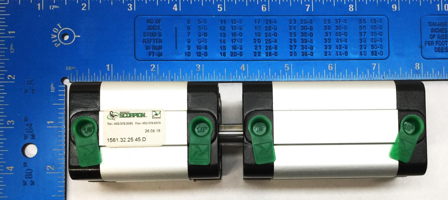 Scorpion Double-Acting Compact Pneumatic Cylinder 1561.32.25.45.D NOS