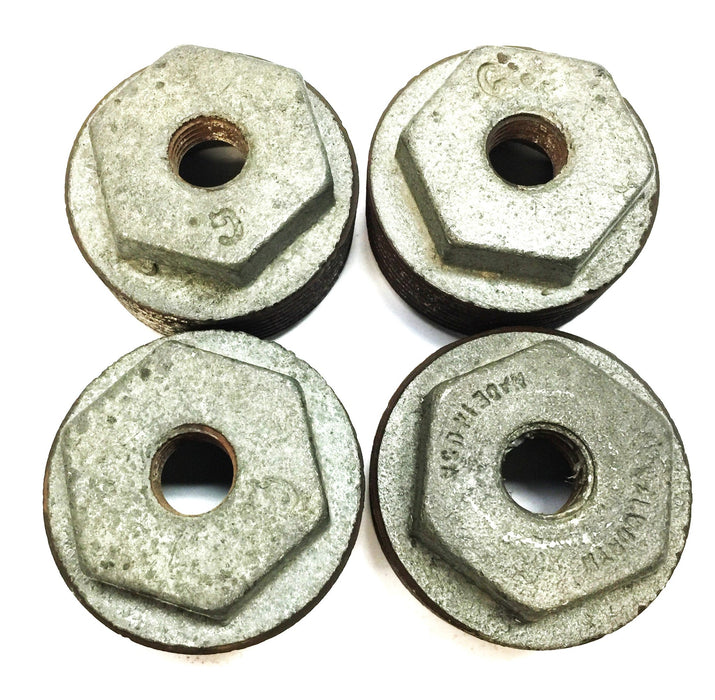 UNBRANDED 1/4" x 1-1/2" Galvanized Hex Bushing [Lot of 4] NOS
