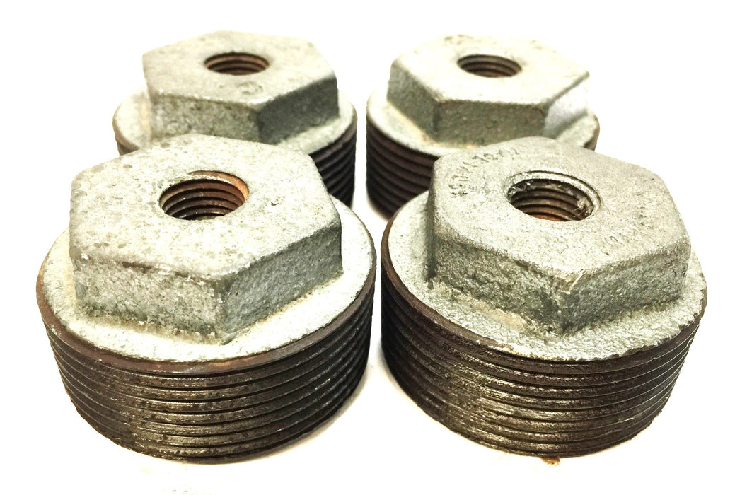 UNBRANDED 1/4" x 1-1/2" Galvanized Hex Bushing [Lot of 4] NOS