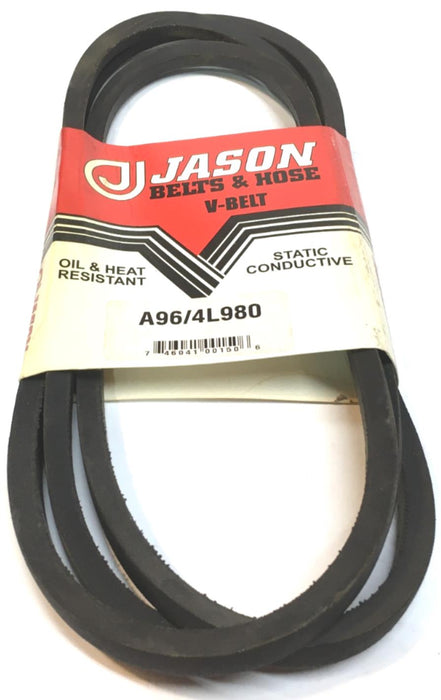Jason Industrial A96 4L980 V-Belt 98" L X 1/2" W X 11/32" THICK NOS
