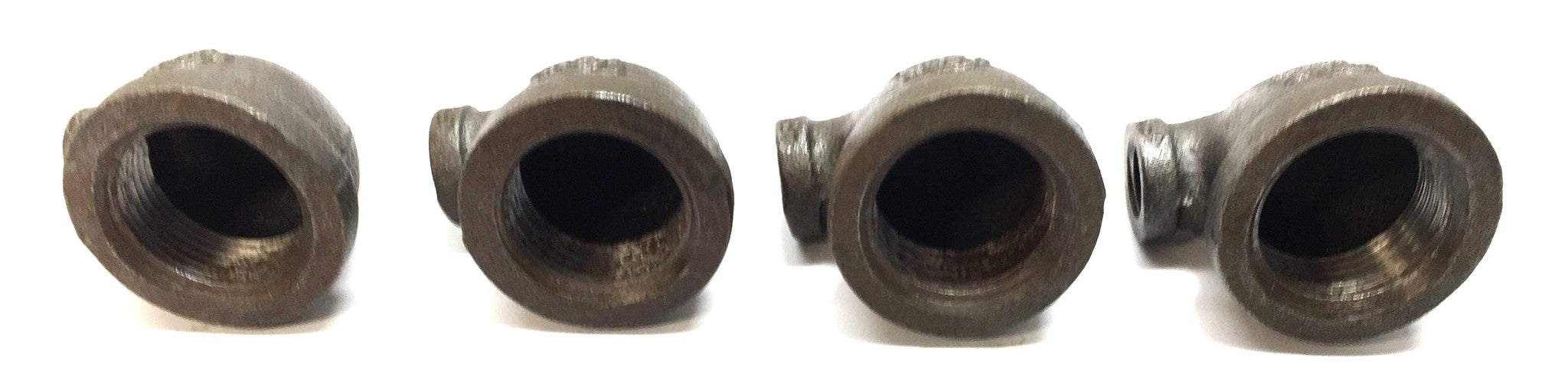 SCI 1" x 1/4" Black Malleable Iron Reducing Elbow [Lot of 4] NOS