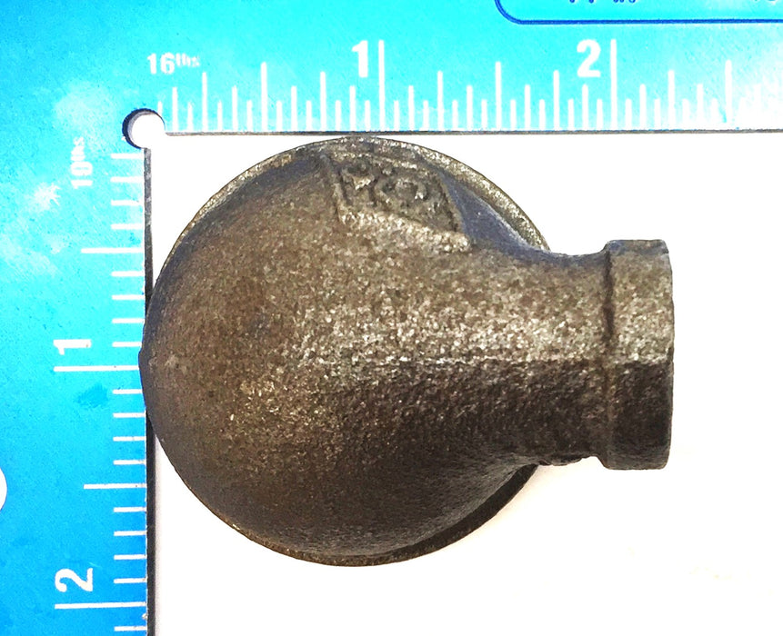 SCI 1" x 1/4" Black Malleable Iron Reducing Elbow [Lot of 4] NOS
