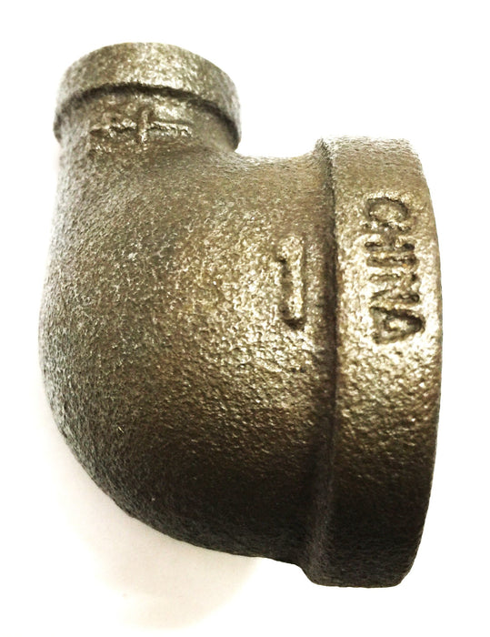 SCI 1" x 1/4" Black Malleable Iron Reducing Elbow [Lot of 4] NOS