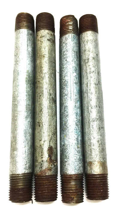 UNBRANDED 1/8" x 3-1/2" Galvanized Steel Nipple [Lot of 4] NOS