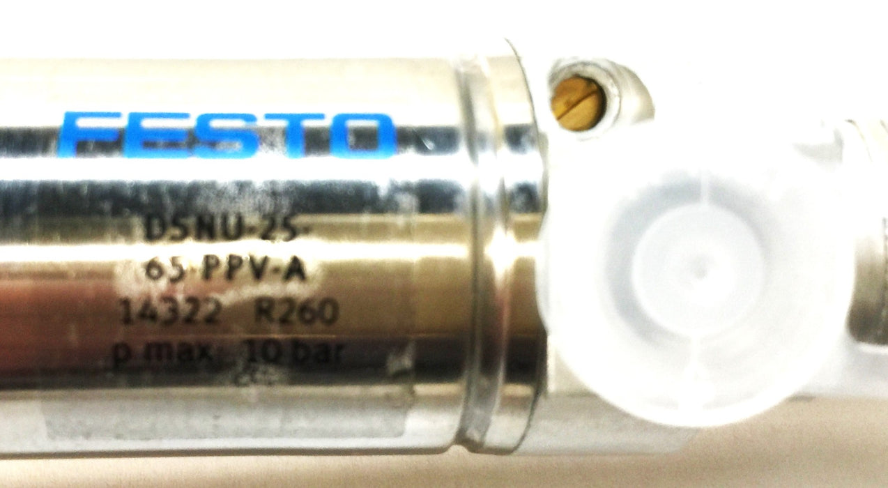 Festo Stainless Pneumatic Round Air Cylinder DSNU-25-65-PPV-A NOS