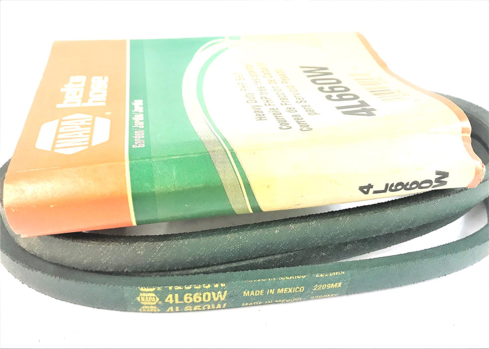 NAPA OEM MEDIUM HP V BELT 1/2"x66" 4L660W NOS