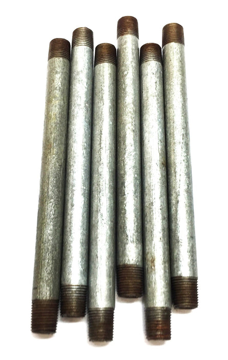 UNBRANDED 1/8" x 5" Galvanized Steel Nipple [Lot of 6] NOS