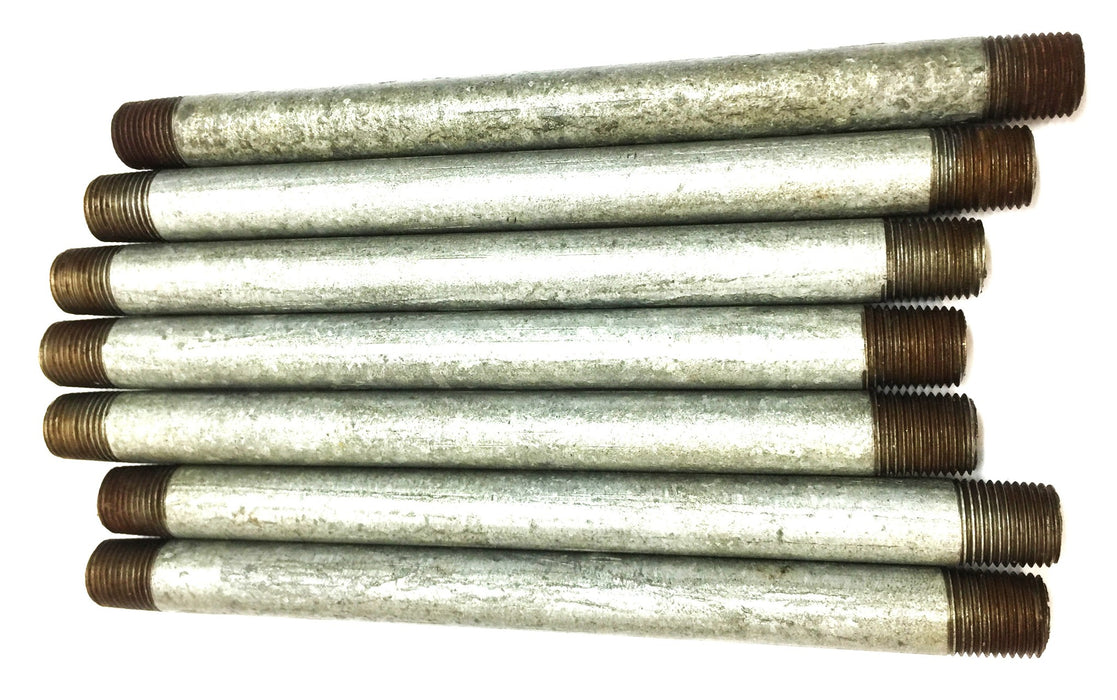 UNBRANDED 1/8" x 5" Galvanized Steel Nipple [Lot of 7] NOS