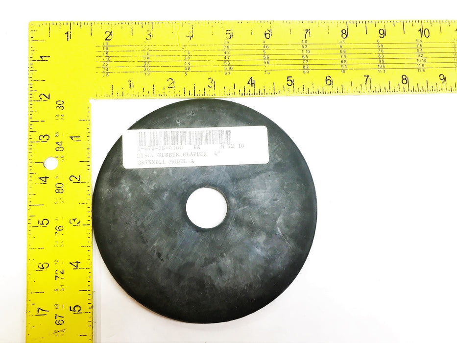 Grinnell 4" Rubber Clapper Disc for Model A 323511 NOS