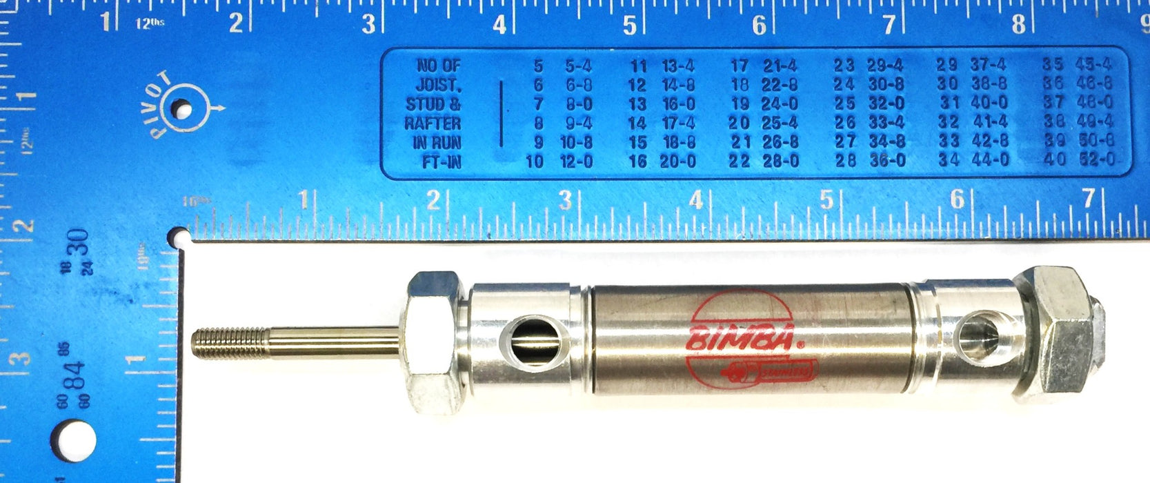 Bimba Stainless Pneumatic Round Air Cylinder 041-DXP NOS