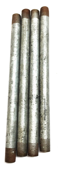 UNBRANDED 1/8" x 6" Galvanized Steel Nipple [Lot of 4] NOS