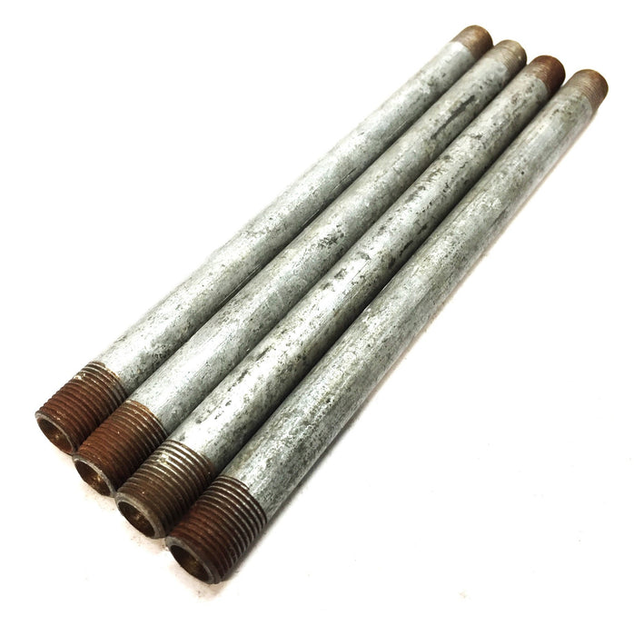 UNBRANDED 1/8" x 6" Galvanized Steel Nipple [Lot of 4] NOS