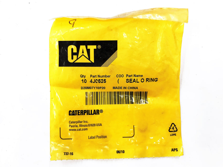 CAT "O" Ring Seal 4J0525 [Lot of 10] NOS