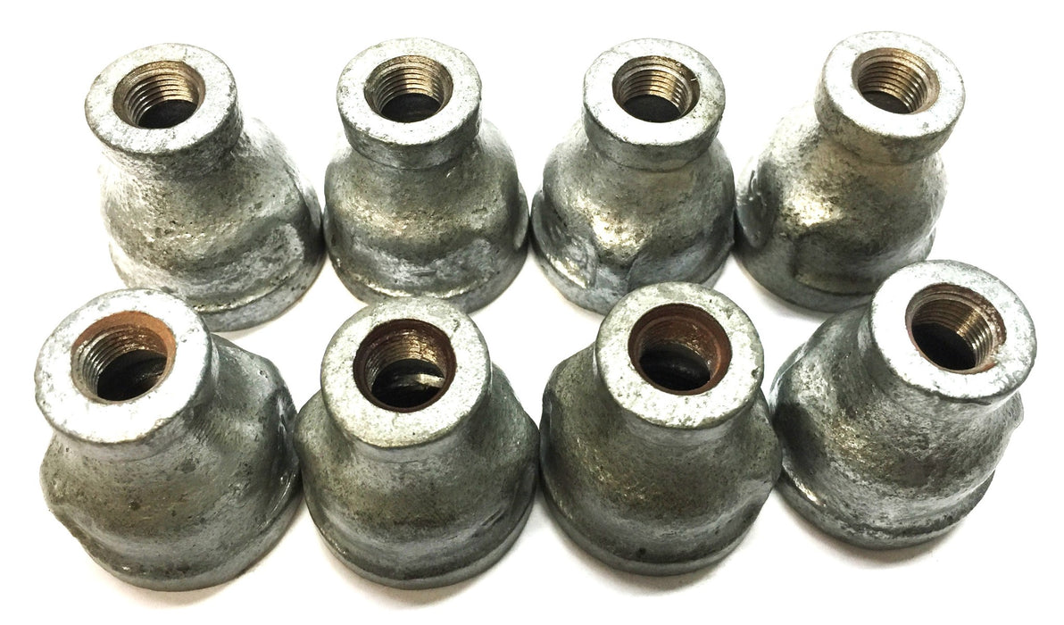 UNBRANDED 1/2" x 1/8" Galvanized Reducer [Lot of 3] NOS