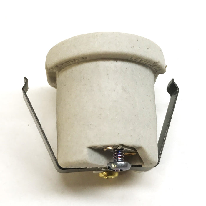 Leviton White Wired Porcelain Lamp-holder 002-08880 [Lot of 2] NOS