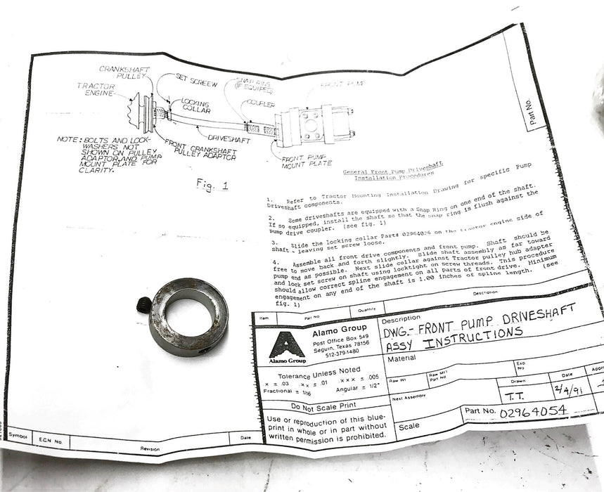 Alamo Lock Collar Kit 02966957 NOS